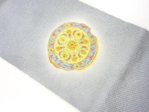 本総絞り丸文に草花模様名古屋帯